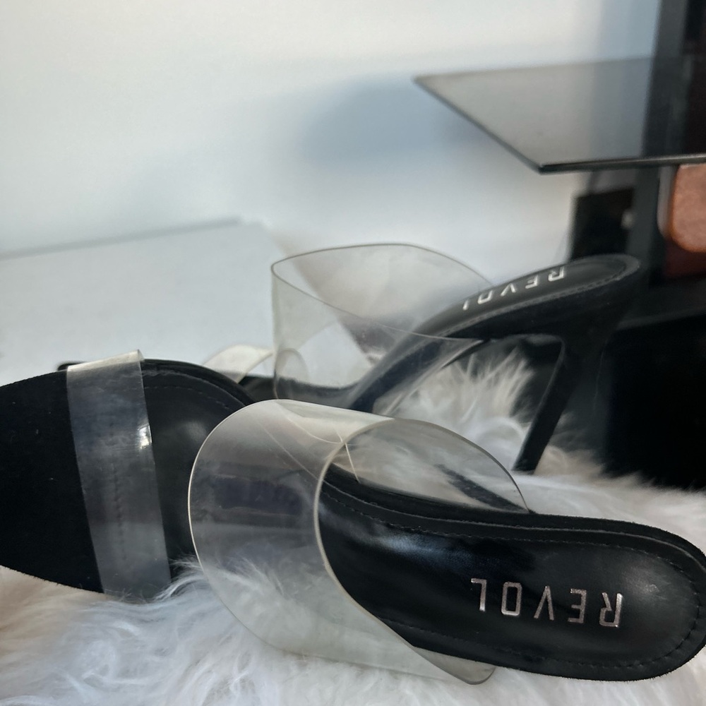 Revo Black Women's Heels Revo Black and Clear Women's Heels 8.5 - Picture 3 of 13